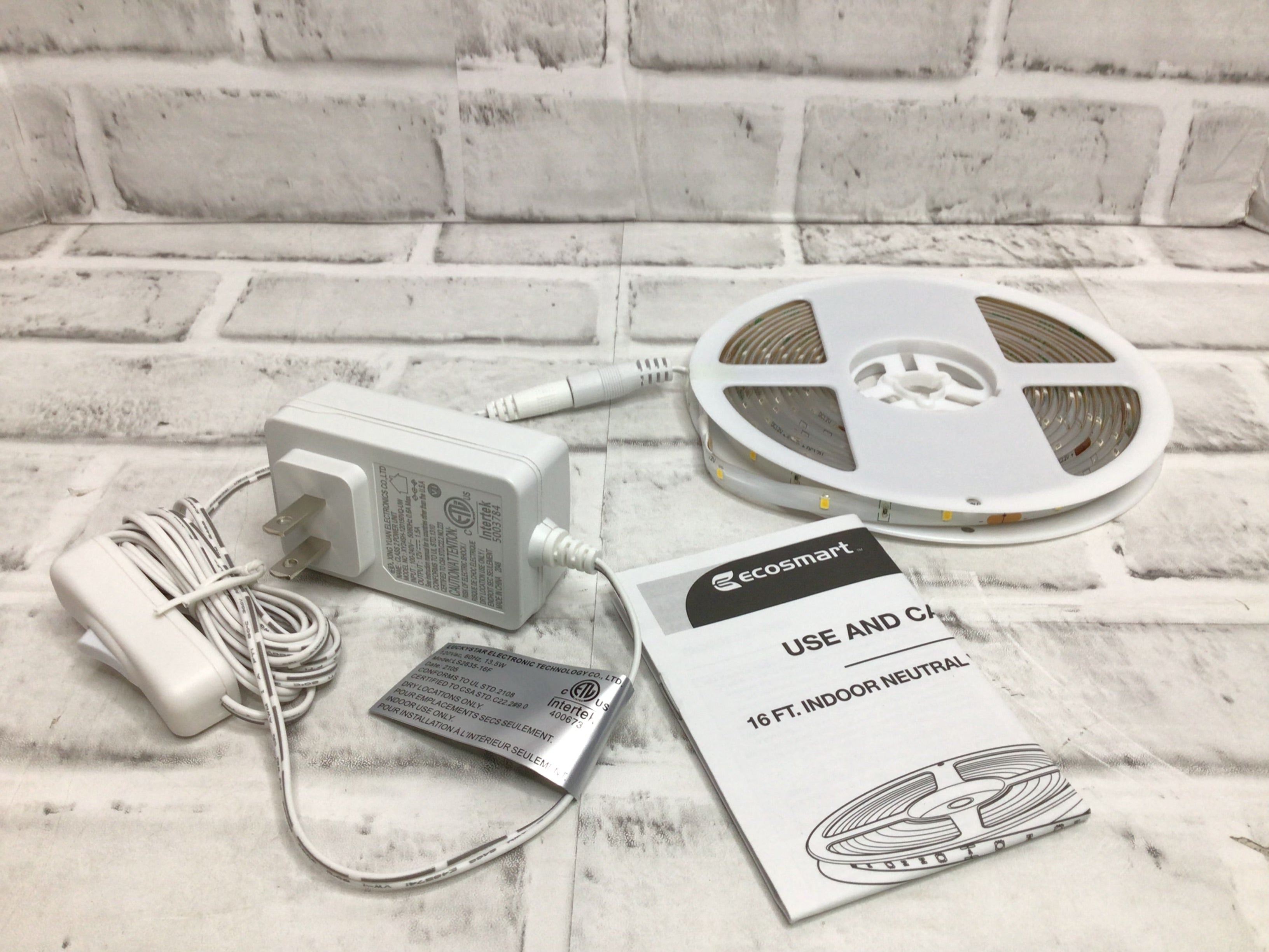 EcoSmart 16 ft. Indoor Neutral White LED Strip Light **OPEN BOX** (8161252606190)